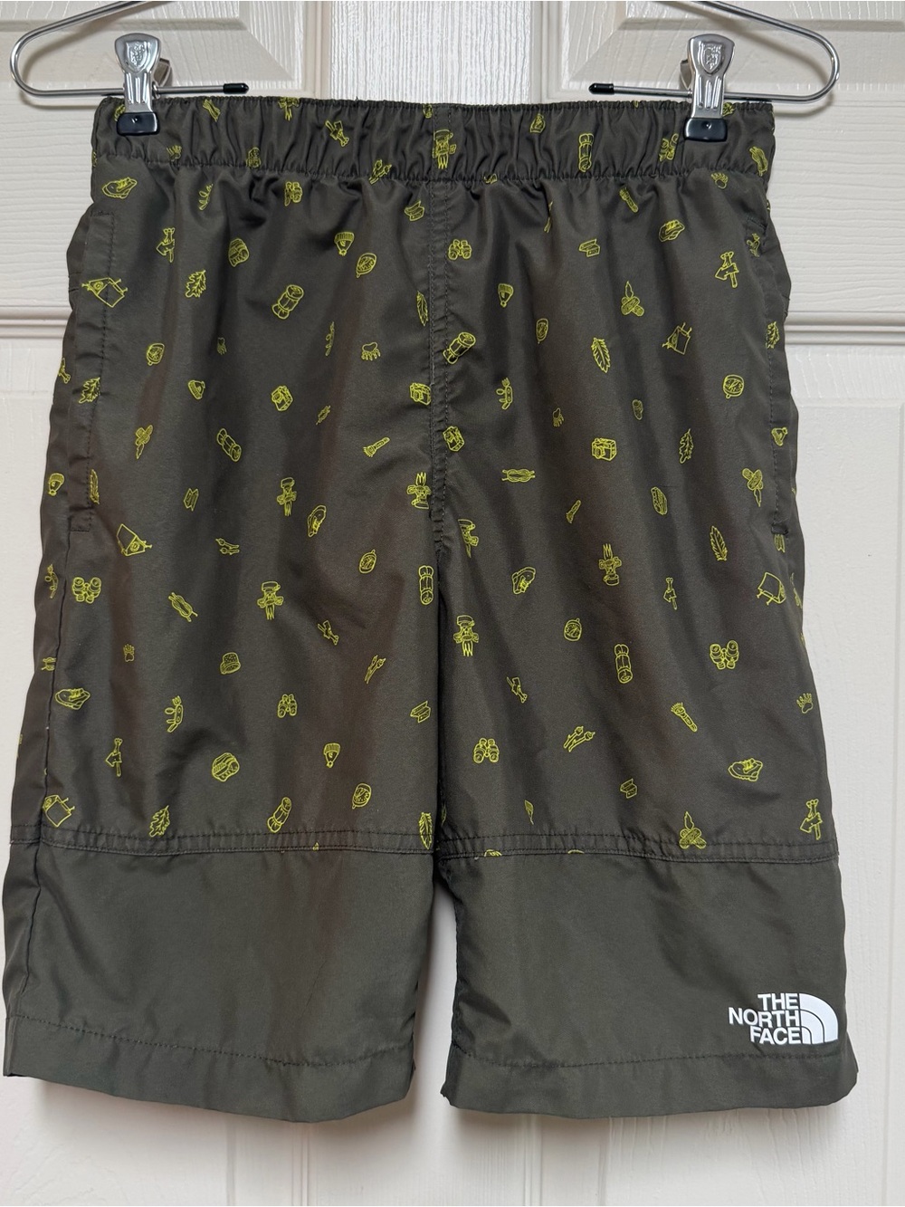 The North Face Olive Green Boys' Icon Print Shorts